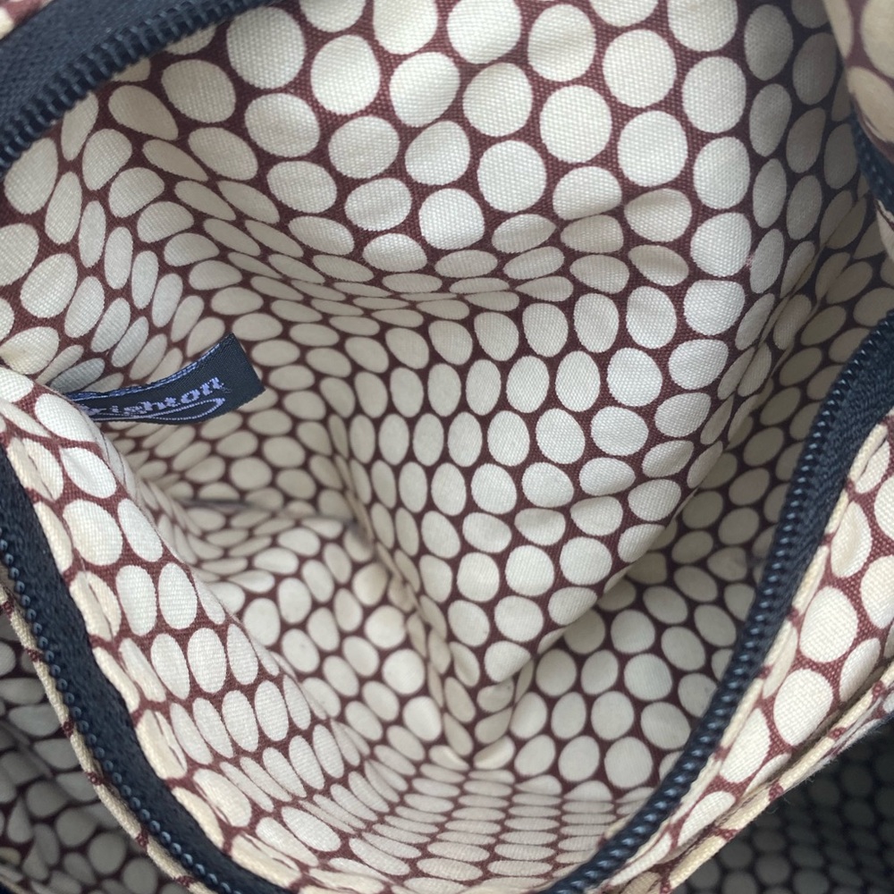 Brighton Nylon Go Go Slim Crossbody Bag Black/Brown Croc🐊 Embossed Leather Trim - Picture 12 of 16